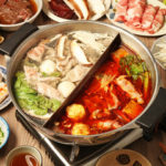Chinese hot pot meal