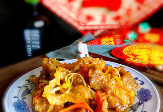 The Fried Pork in Scoop--One of the Manchu Nationality Food